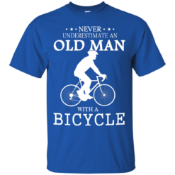 image 260 247x247px Cycling T shirt: Never underestimate an old man with a bicycle