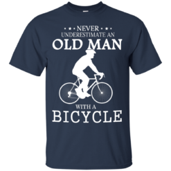 image 261 247x247px Cycling T shirt: Never underestimate an old man with a bicycle