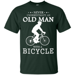 image 262 247x247px Cycling T shirt: Never underestimate an old man with a bicycle