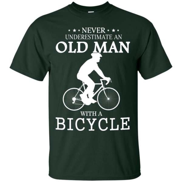 image 262 600x600px Cycling T shirt: Never underestimate an old man with a bicycle