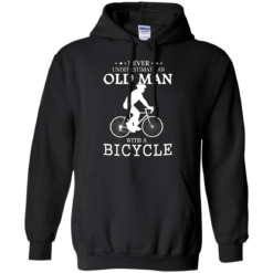 image 263 247x247px Cycling T shirt: Never underestimate an old man with a bicycle