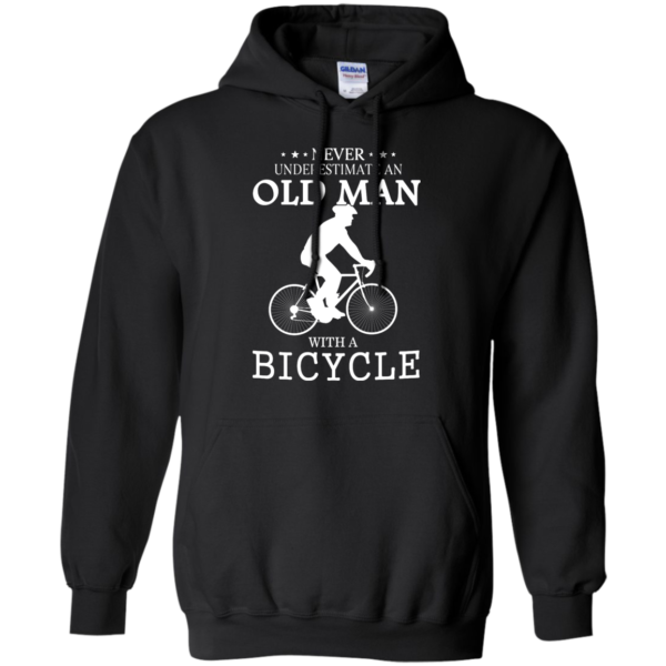 image 263 600x600px Cycling T shirt: Never underestimate an old man with a bicycle