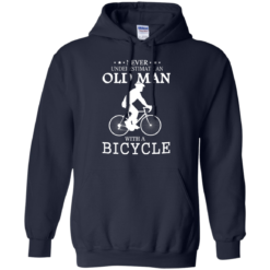 image 264 247x247px Cycling T shirt: Never underestimate an old man with a bicycle