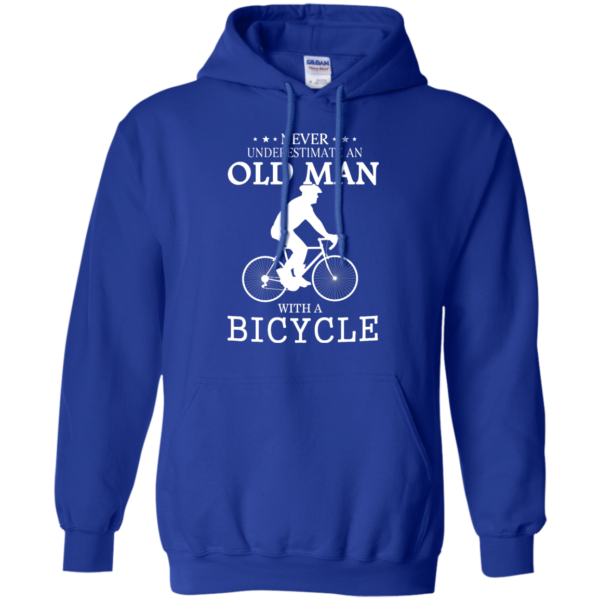 image 265 600x600px Cycling T shirt: Never underestimate an old man with a bicycle