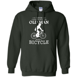 image 266 247x247px Cycling T shirt: Never underestimate an old man with a bicycle