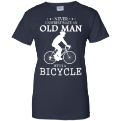 image 268 247x247px Cycling T shirt: Never underestimate an old man with a bicycle