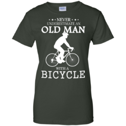 image 269 247x247px Cycling T shirt: Never underestimate an old man with a bicycle