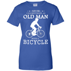 image 270 247x247px Cycling T shirt: Never underestimate an old man with a bicycle