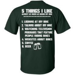 image 328 247x247px 5 Things I Like Almost As Much As Riding My Bike T Shirt
