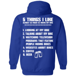 image 333 247x247px 5 Things I Like Almost As Much As Riding My Bike T Shirt