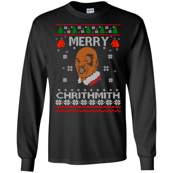 image 557 600x600px Merry Chrithmith Mike Tyson Ugly Christmas Sweater, T shirt