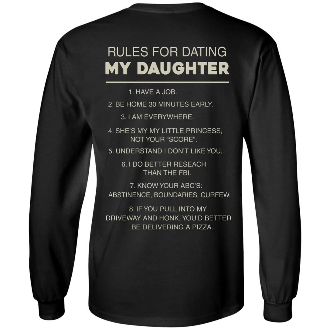 Rules For Dating My Daughter T-Shirt, Hoodies & Tank Top