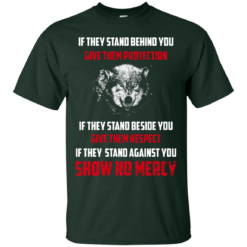image 256 247x247px If They Stand Behind You Give Them Protection If They Stand Beside You Give Them Respect T Shirts