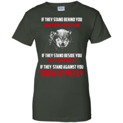 image 265 247x247px If They Stand Behind You Give Them Protection If They Stand Beside You Give Them Respect T Shirts