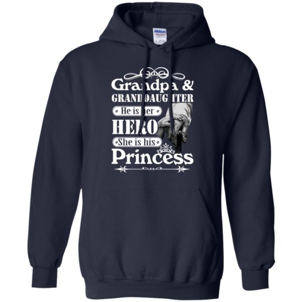 image 166 600x600px Grandpa and Granddaughter He Is Her Hero She Is His Princess T Shirts, Hoodies, Tank