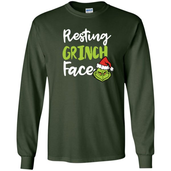 image 1490 600x600px Resting Grinch Face Christmas T Shirts, Long Sleeve