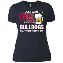image 471 247x247px Drink beer and watch Georgia Bulldogs beat your team's ass t shirt