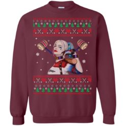 image 567 247x247px Harley Quinn Ugly Christmas Sweater Shirt