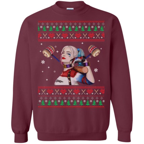 image 567 600x600px Harley Quinn Ugly Christmas Sweater Shirt