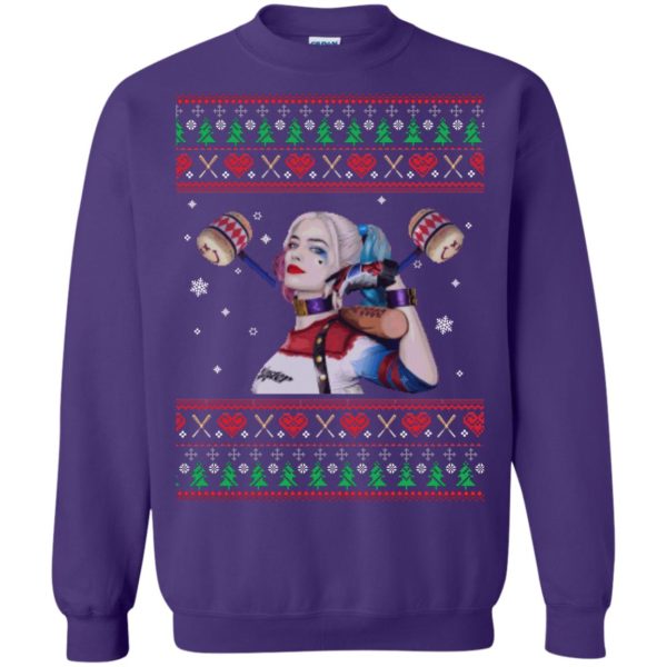 image 573 600x600px Harley Quinn Ugly Christmas Sweater Shirt