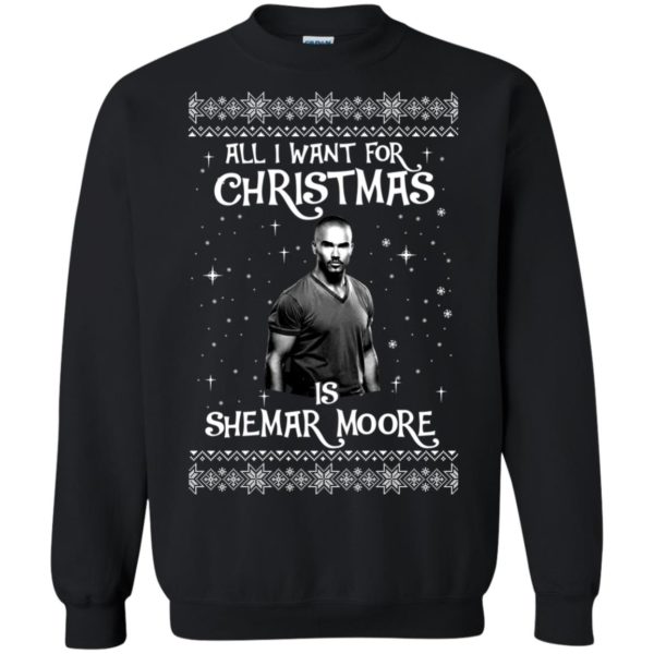 image 1181 600x600px All I Want For Christmas Is Shemar Moore Christmas Sweatshirt