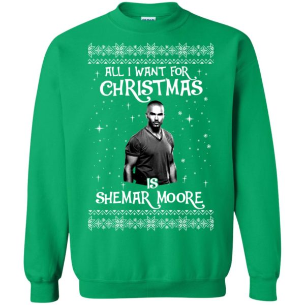 image 1188 600x600px All I Want For Christmas Is Shemar Moore Christmas Sweatshirt