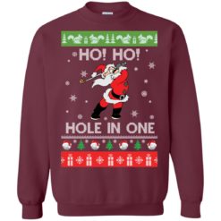 image 140 247x247px Santa Play Golf Ho Ho Hole In One Christmas Sweater