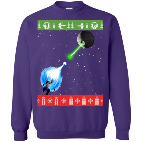 image 238 600x600px Dragon Ball Songoku vs Death Star Mashup Christmas Sweater
