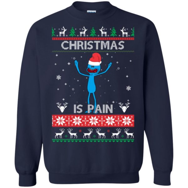 image 699 600x600px Mr Meeseeks Christmas Is Pain Rick and Morty Christmas Sweater