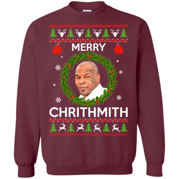 image 842 600x600px Mike Tyson Christmas Sweater Merry Chrithmith Sweatshirt