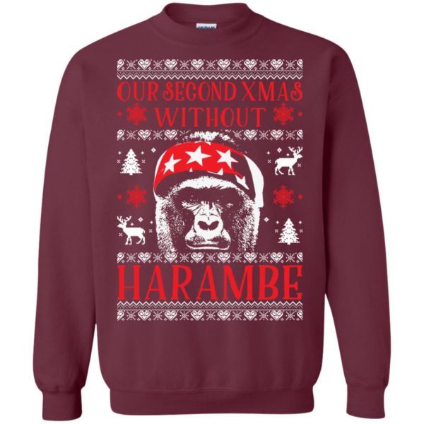 image 882 600x600px Our Second Xmas Without Harambe Christmas Sweater
