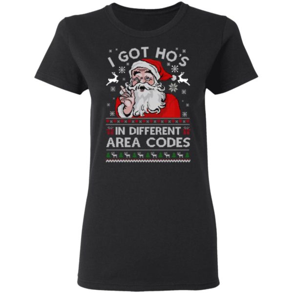 redirect 1460 600x600px Santa I Got Ho’s In Different Area Codes Christmas Shirt