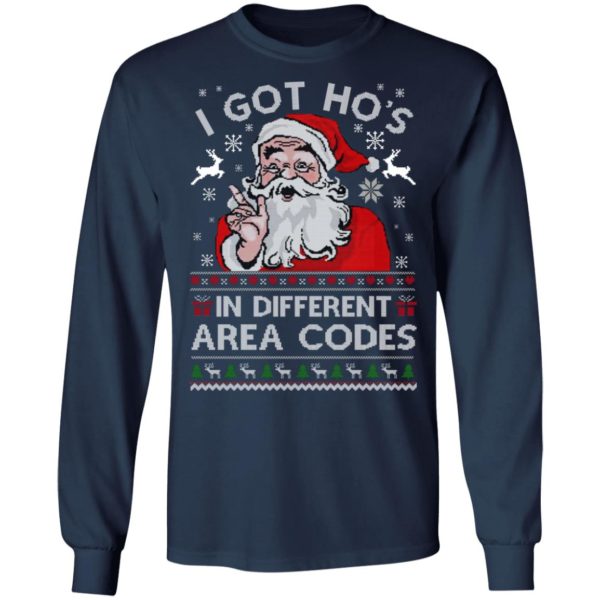 redirect 1462 600x600px Santa I Got Ho’s In Different Area Codes Christmas Shirt