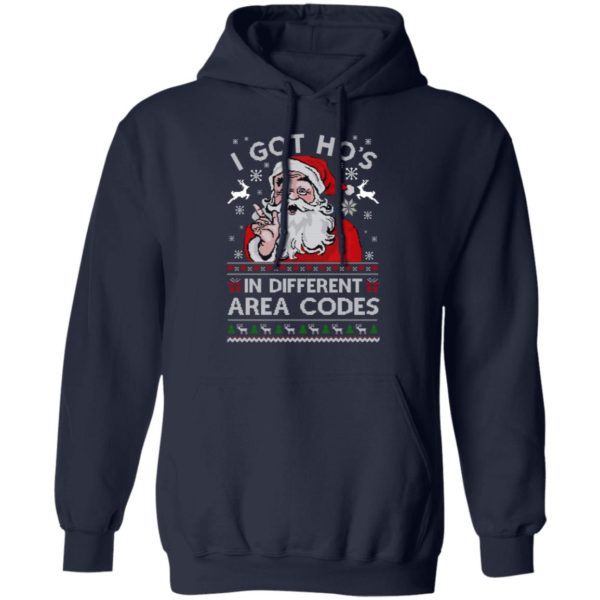 redirect 1464 600x600px Santa I Got Ho’s In Different Area Codes Christmas Shirt
