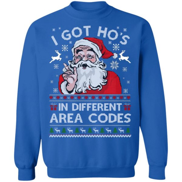 redirect 1467 600x600px Santa I Got Ho’s In Different Area Codes Christmas Shirt