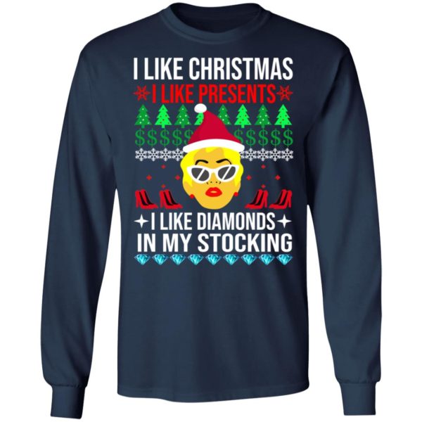 redirect 1532 600x600px I Like Christmas I Like Presents I Like Diamonds Cardi B Christmas Shirt