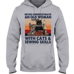 regular 4497 247x247px Never Underestimate An Old Woman With Cats And Sewing Skills Shirt