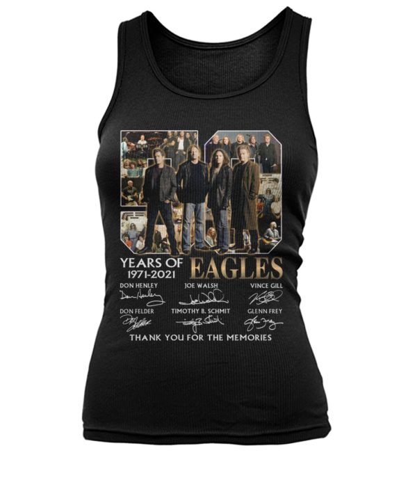 kZ9ynw bXl3DeZ 7LPlEb4 front large 1 600x713px 50 Years Of Eagles 1971 2021 Thank You For The Memories Shirt