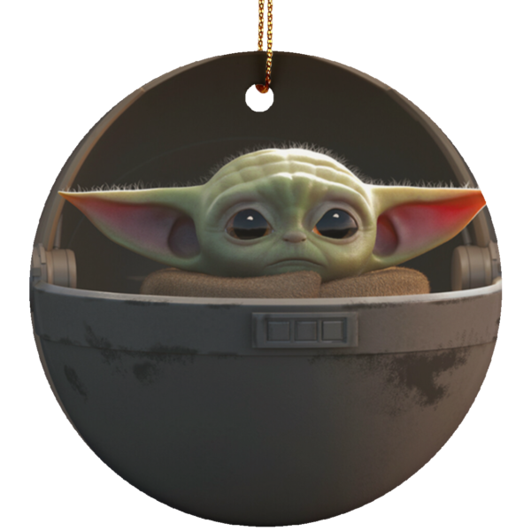 redirect 5 1 600x600px Baby Yoda Ceramic Circle Ornament for Christmas