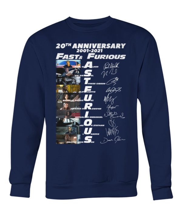 voRE9K 2Mrl1Zo Ba170pD front large 600x713px 20th Anniversary 2001 2021 Fast & Furious Shirt