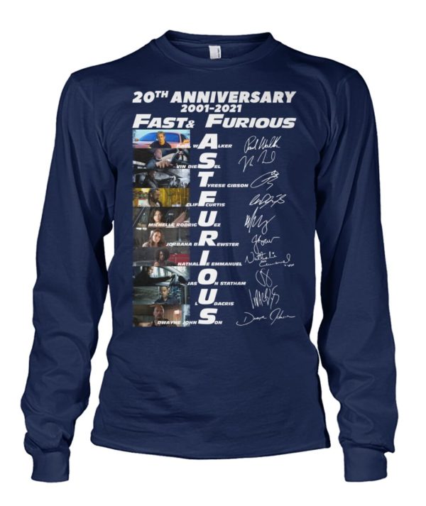 voRE9K QkGqlxY VkR714W front large 600x713px 20th Anniversary 2001 2021 Fast & Furious Shirt