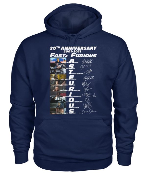voRE9K paW296b vonV8wz front large 600x713px 20th Anniversary 2001 2021 Fast & Furious Shirt