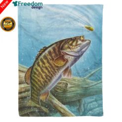 Smallmouth Bass Fleece Blanket