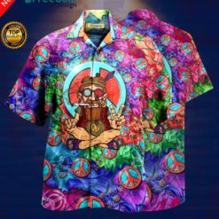 Old Man Hippie Hawaiian Shirt | Unisex