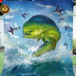 Mahi-mahi fleece blanket