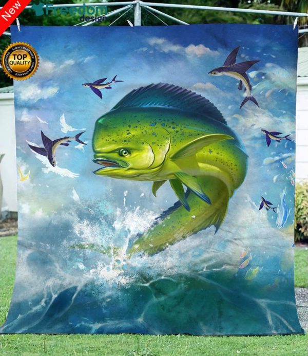 Mahi-mahi fleece blanket