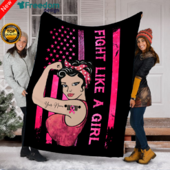 Custom Blanket fight like a girl Jeep girl soft throw fleece blanket, unique gifts ideas for jeep lovers