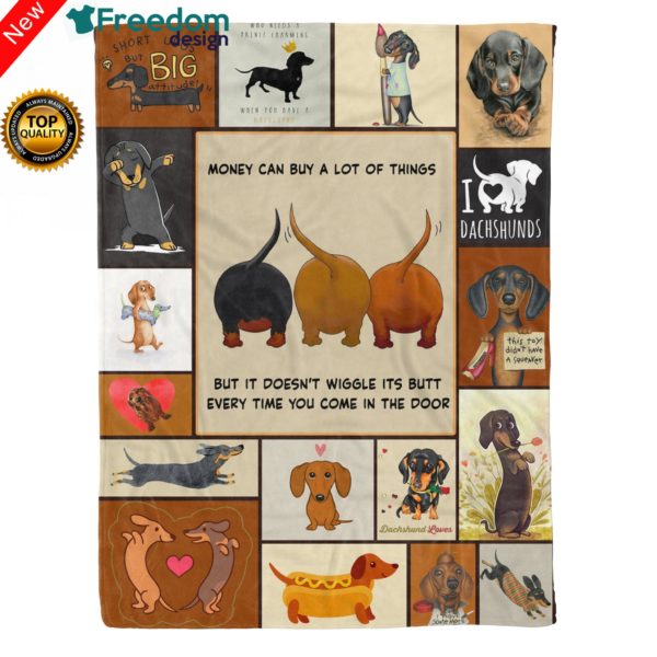 Soft Throw Fleece Blanket Dachshund Dog Winter Blanket