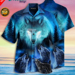 Gray Wolf Hawaiian Shirt | Unisex