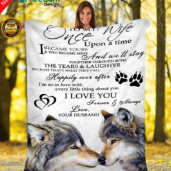 To my wife Thoughtful Wolf Fleece Blanket great gifts ideas - sentimental unique birthday, aniversary, valentine love gifts for wife